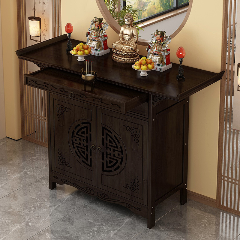 New Chinese-Style Standing Cabinet for Home Use, Offering Table for Buddha Statue, Guan Gong, and Bodhisattva