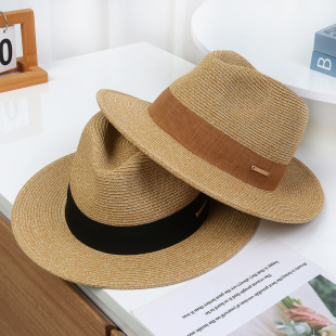 Customized Panama Straw Hat, Unisex Top Hat, Jazz Hat, Large Head Circumference, Adjustable British Retro Sun Hat
