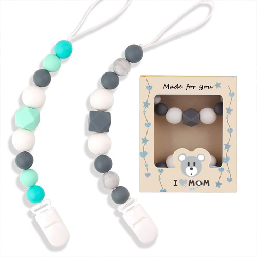 Amazon Baby Teether Chain Newborn Teether Rope Baby Soothing Grinding Stick Chewing Gum Anti-Chain Drop