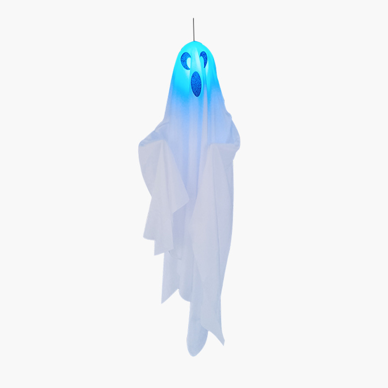 Halloween luminoso fantasma blanco colgando fantasma horror decoración puerta colgante casa embrujada escapar escena diseño Accesorios