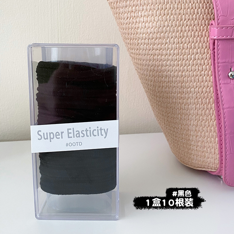 Pelo cuerda gruesa pelo banda no duele el pelo durable banda de goma pelo lazo tocado nuevo caramelo color básico alto elástico cuerda de pelo práctico
