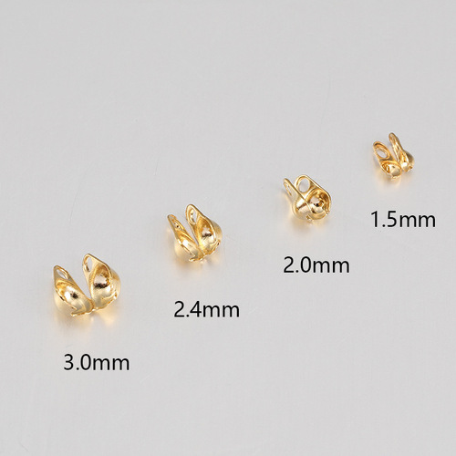 Double hole double ear stainless steel left and right side covered buckle bead chain buckle diy jewelry accessories covered buckle necklace connection closing buckle