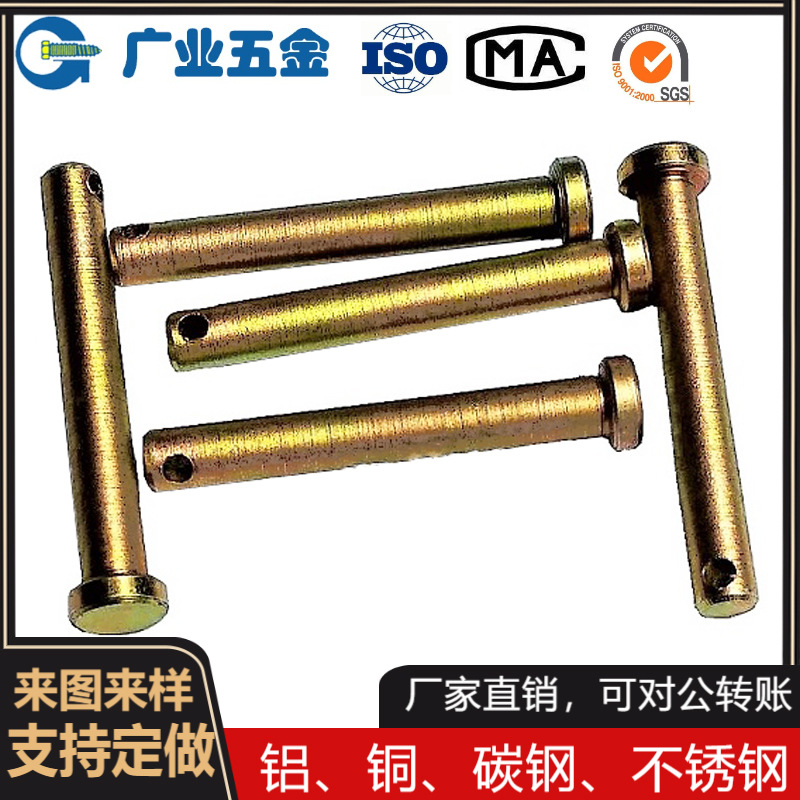 深圳源头厂家生产镀锌平头扁头圆头半空心铆钉带孔销钉来图来样