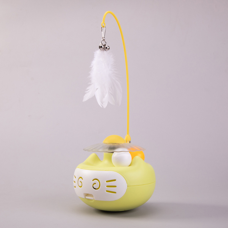 不倒鸭猫玩具可拆洗自嗨解闷羽毛铃铛宠物用品批发猫咪玩具不倒翁