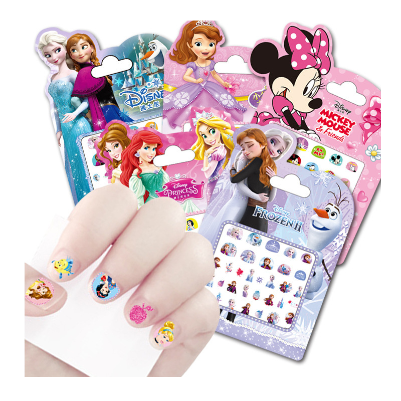 Little Mermaid Nail Stickers Baby Girl Pony Frozen Sophia Princess Cartoon Nail Stickers Manicure