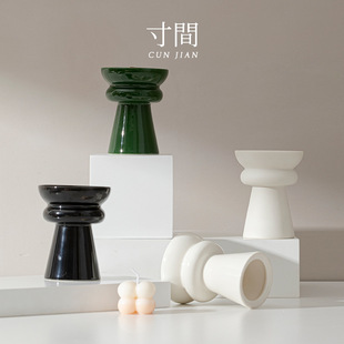 Inch Room Small Capacity High-foot Cross-border Ceramic Aromatherapy Candle Cup High-grade Ins Nordic Modern Creative Home Decoration