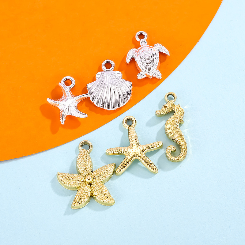 Ocean Series Pendant Accessories Pendant Classic Glossy Alloy Jewelry Accessories DIY Bracelet Necklace Clothing Material