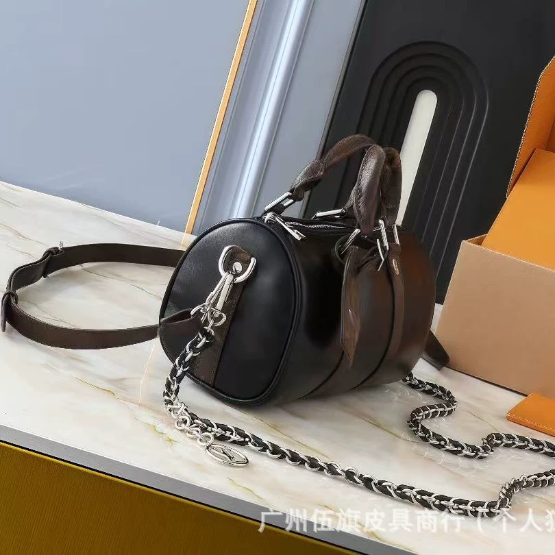 Keepall25 черная военная черно-белый цветок тиснение кожаная сумка через плечо диагональная высокая-end мужская сумка кожаный ремесленный
