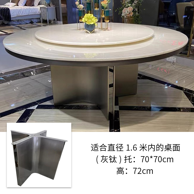 Mesa de acero inoxidable soporte de piernas de mármol base de lujo ligero marco de soporte de tabla de roca mesa redonda pie de mesa larga isla marco de mesa pie de comedor