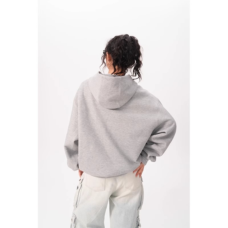 Felpa con cappuccio unisex in stile Hong Kong – Stile streetwear oversize con bottoni (M-3XL, 2 colori)_voghion.com