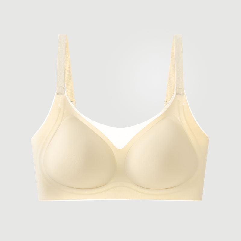 Sujetador ropa interior ultrafina que no deja marcas seda de hielo de secado rápido, ligero, fino, soporte suave, pecho auxiliar, pecho pequeño, sujetador sin anillo de acero