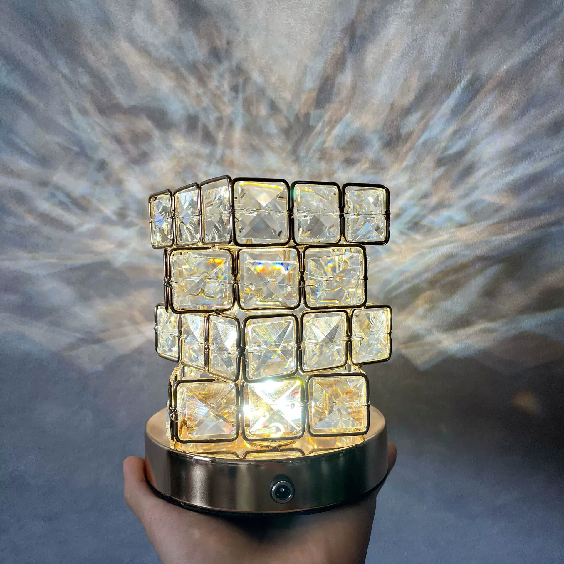 Атмосферный кубик Рубика, настольная лампа, ночник к дням матери, подарок на день рождения, розы