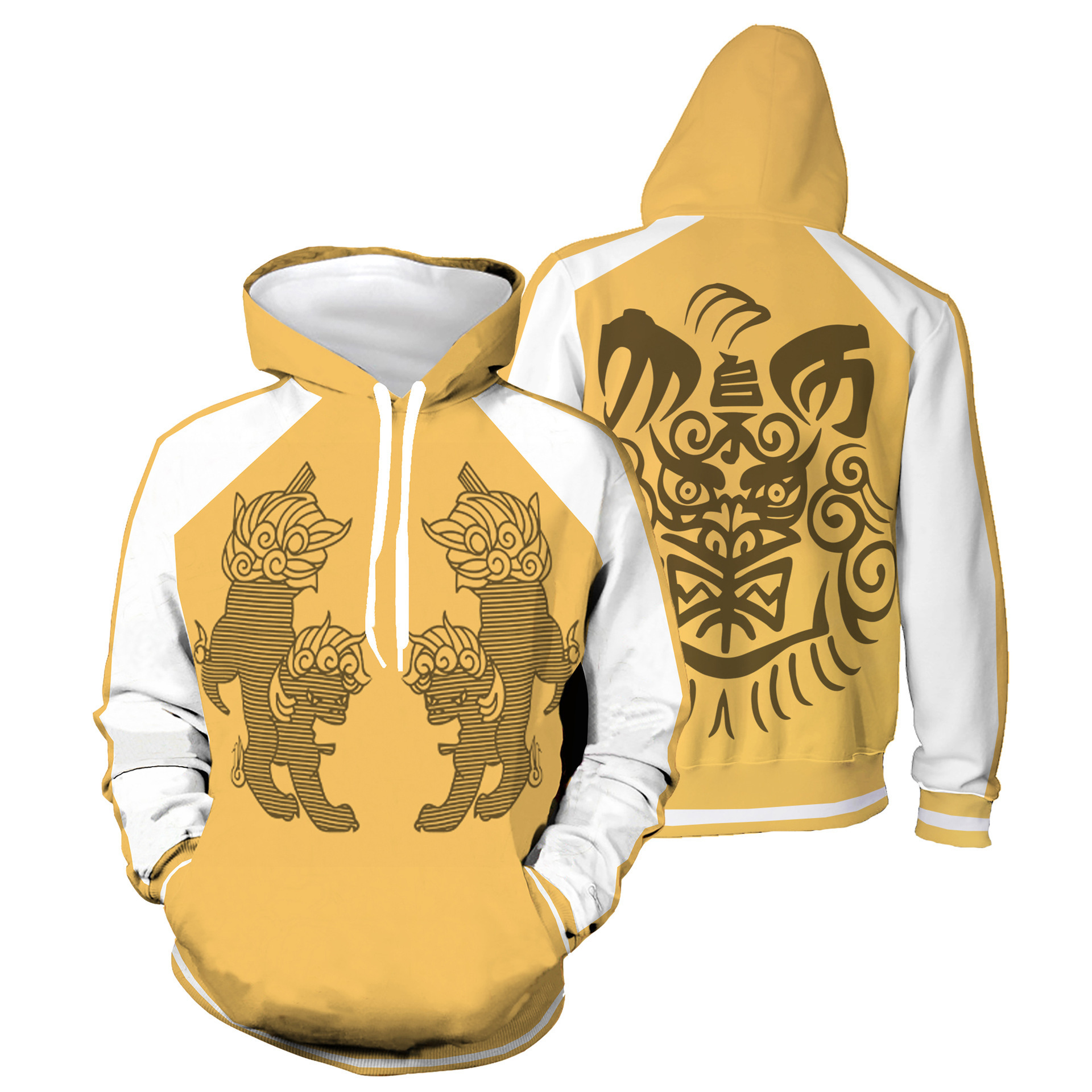 2025년 크로스보더 아마존 신제품 일본 만화 방풍 소년 cos 후드 지퍼 스웨트 셔츠 남성용 디지털 프린트 재킷