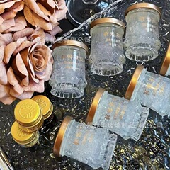 透明で高温耐性のある既製燕の巣用ガラス瓶、丸型蜂蜜瓶、漬物瓶、燕の巣用分注瓶