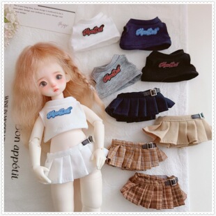 6��bjd��ȹ 30cm�����·�T�� ���Ӱ���ȹ�� jk��ȹ �������l