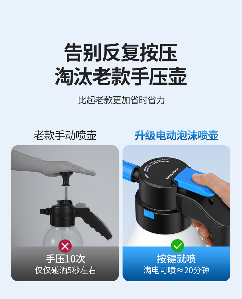 Electric Car Wash Foam Sprayer High-Pressure Pa Pot Special Pot Air Pressure Type Multi-Functional for Watering Flowers and Cleaning
