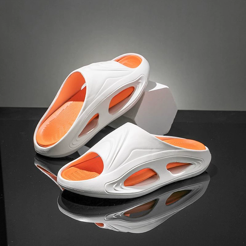 Домашние тапочки для мужчин летом Верхняя одежда из ЭВА Нескользящая износостойкая толстая подошва повышенная чувствительность к ступанью по дерьму женские пляжные сандалии для пар