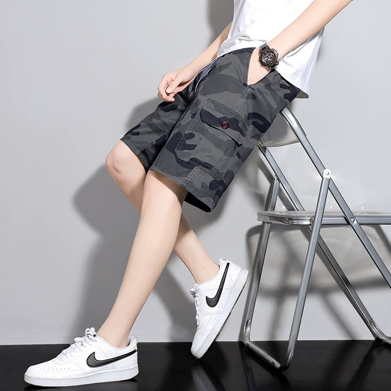 025 летние новые камуфляжные мужские шорты 2 повседневные дышащие укороченные брюки