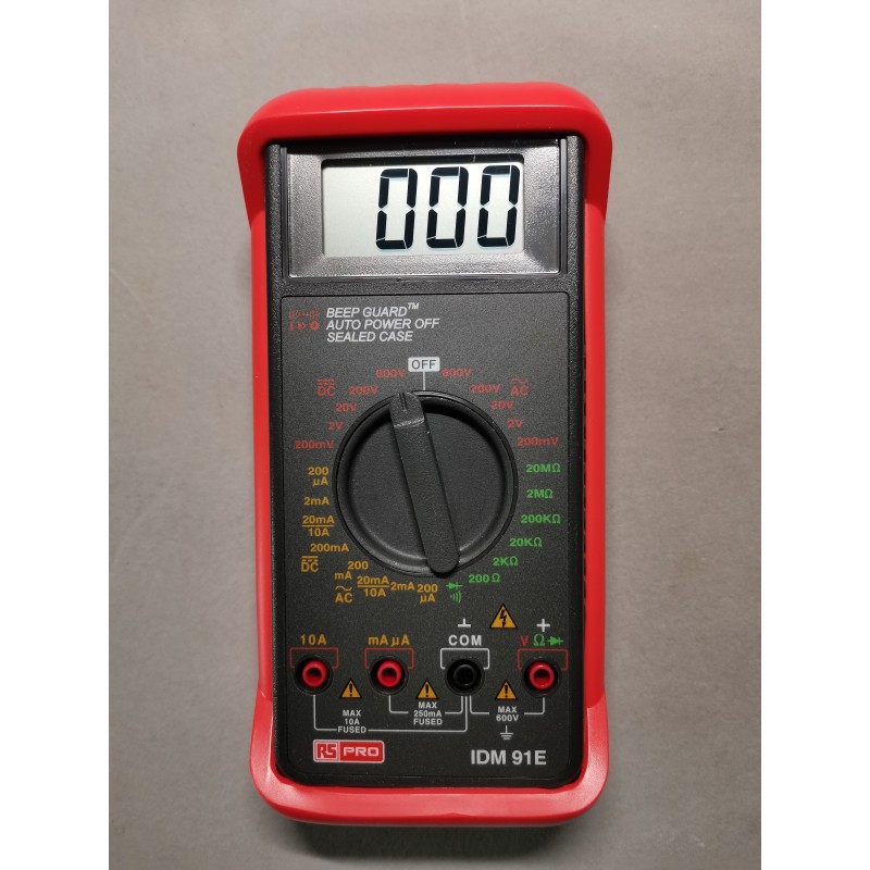 RS PRO IDM91E 数字万用表便携精准测试多功能便捷电容