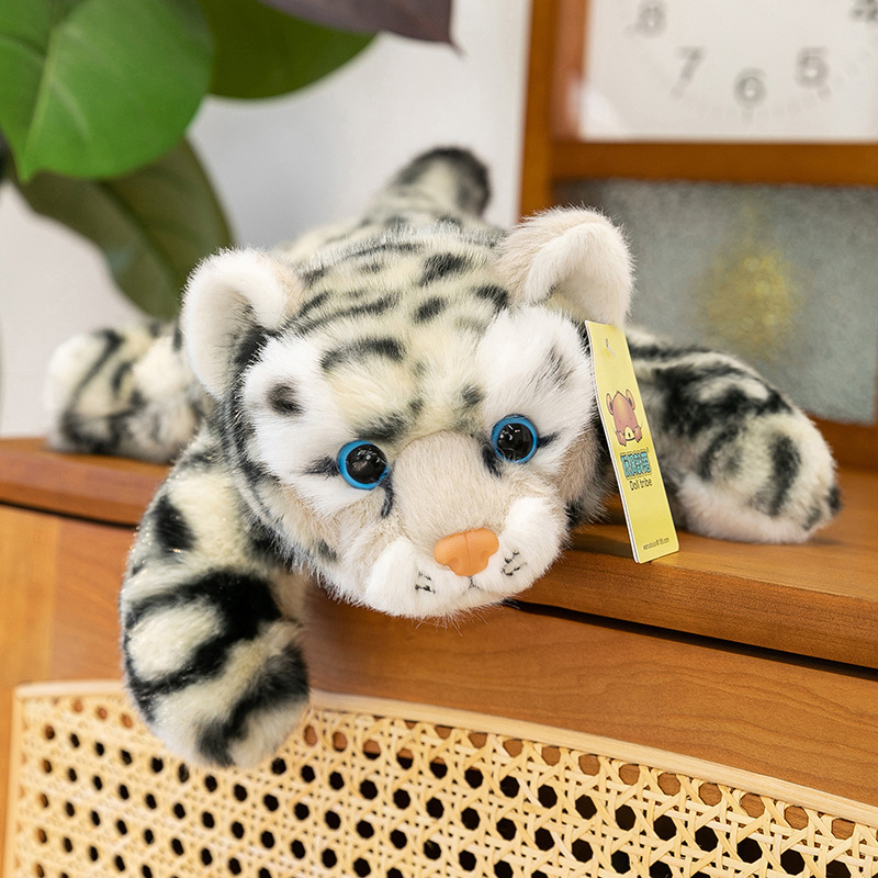 Authentic New Product Snow Leopard Stuffed Toy Simulation Leopard Doll Cute Snow Elf Leopard Doll Pillow