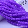 Factory wholesale baking paint 4/6/8/10 Glass imitation jade round beads DIY jewelry accessories beaded windy hair decoration materials