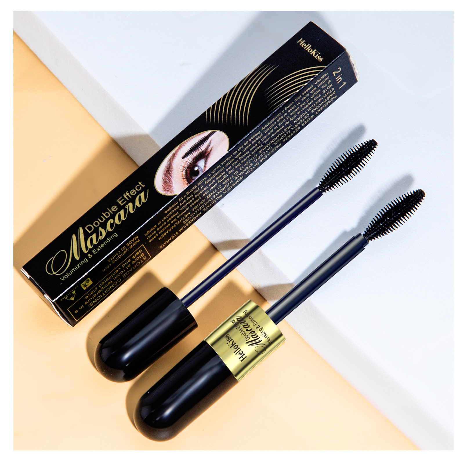 HelloKiss Sunflower Dual-Effect Waterproof Mascara: Long, curly, thick and non-smudge Mascara for cross-border use undefined