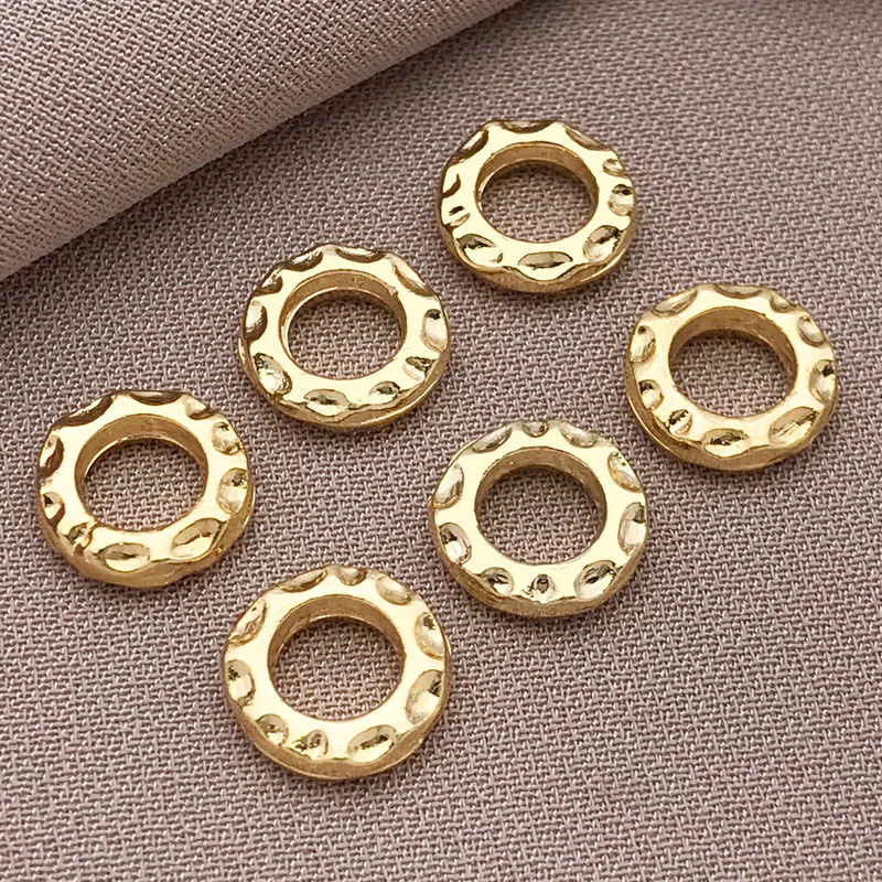 亮银金色波点纹圆圈环隔片文玩盘缠手串项链diy镀金饰品配件散珠|undefined