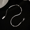 Blade stainless steel, brand small design universal ankle bracelet, South Korea, trend of season, wholesale