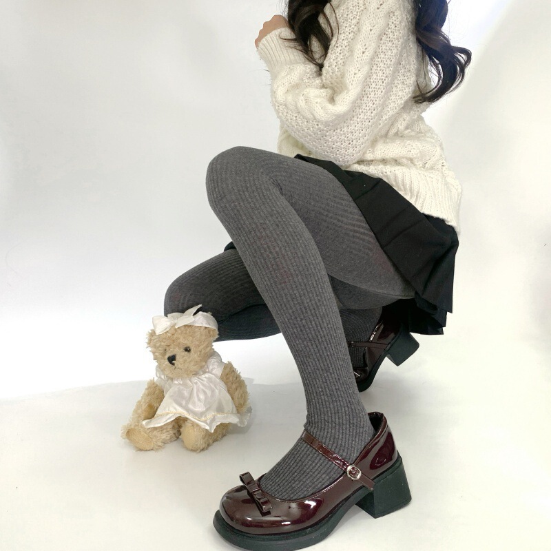 Leggings Autumn and Winter Pantyhose Slouch Socks Socks Cable Knit Japanese Style Autumn and Winter