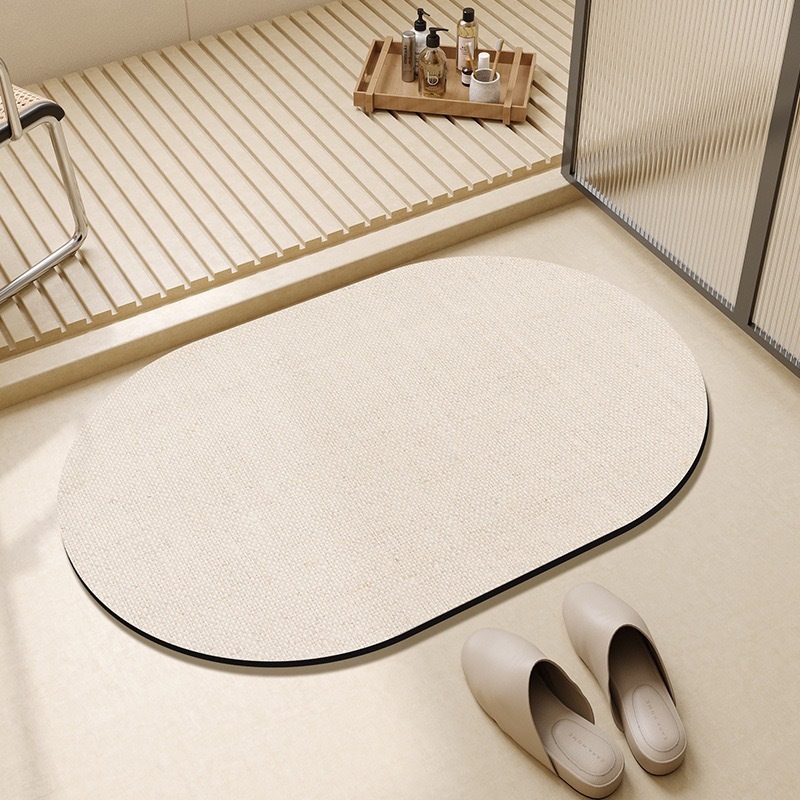 浴室フロアマット、浴室珪藻泥吸収マット、浴室ドア家庭用足マット、トイレ落下防止滑り止めカーペット|undefined