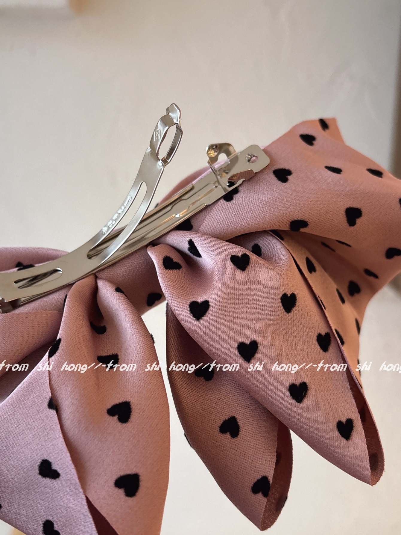 38g Weight Hair Clip Hair Accessories Type 1 Piece Quantity Daily Occasion Cloth Material Heart Shape, Bow Knot Pattern All Seasons Season Women's Gender IG Style, Sweet Style IG Style Sweet Women's Heart Shape Bow Knot Cloth Hair Clip 9