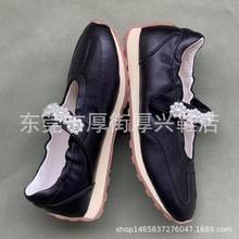 珍珠魔术贴软面运动休闲玛丽珍浅口轻便女鞋森系芭蕾单鞋卡哇伊女