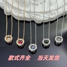 施家跳动的心锁骨链女采用施华洛世奇元素水晶天鹅项链吊坠灵动
