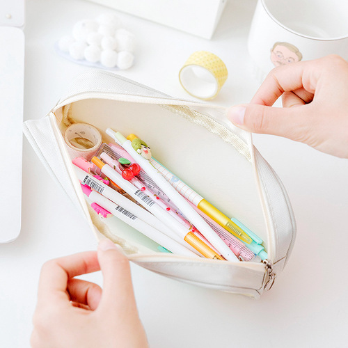 ins style simple transparent nylon casual mesh pen bag small fresh multifunctional student exam stationery bag wholesale