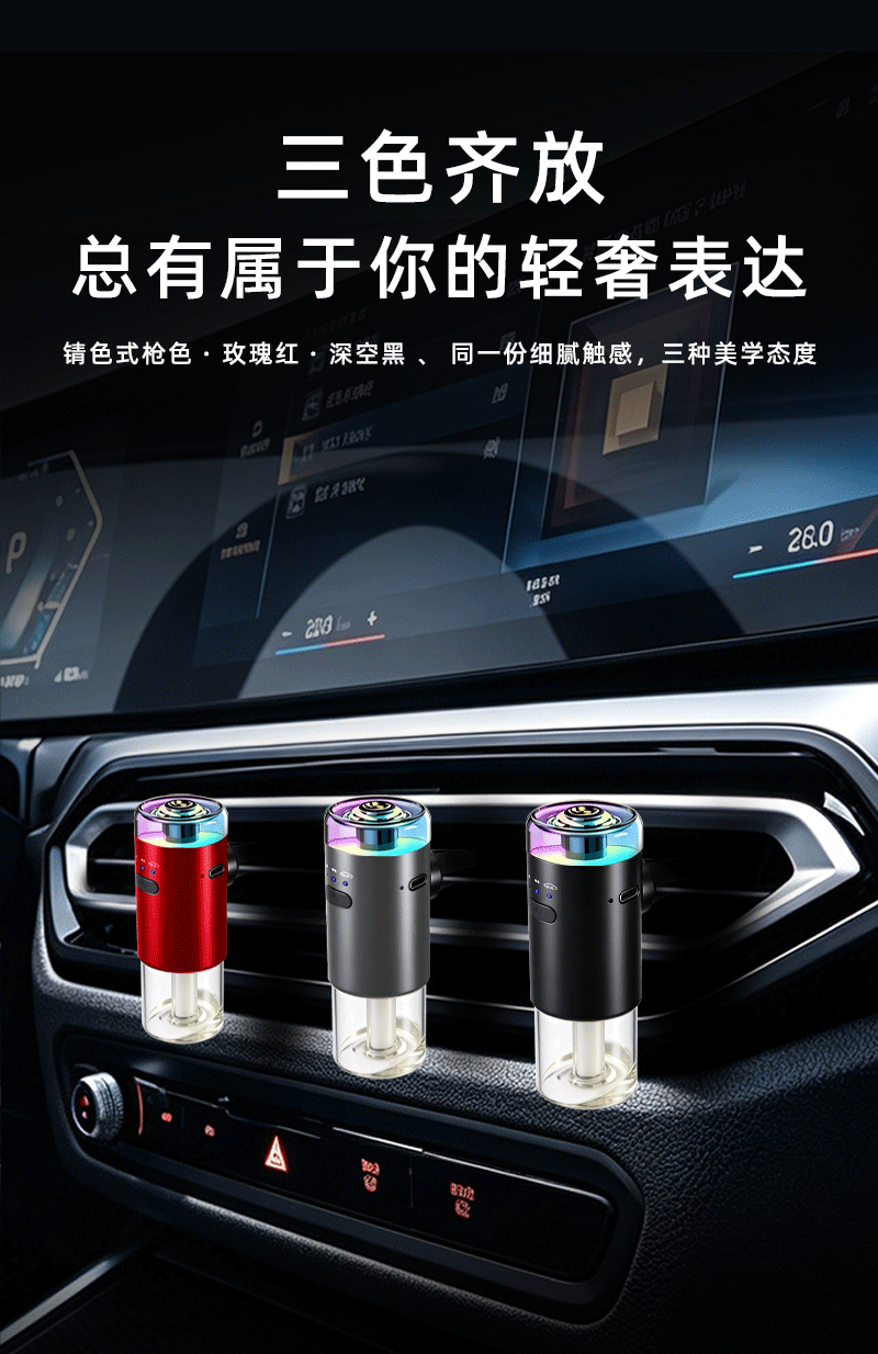 Smart Car Air Vent Fragrance Diffuser Creative Car Interior Accessories Car Perfume Essential Oil Automatic Spray Manufacturer Wholesale