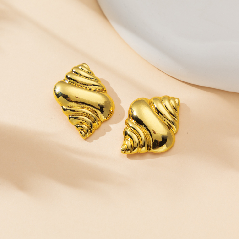 15g Weight 304 Stainless Steel Ear Needle Material Ear Studs Classification 1 Pair Quantity Daily, Street, Shopping Occasion Alloy Material Starfish, Conch Pattern All Seasons Season Women's Gender Irregular, Plating Design Marine Style, Modern Style Style 1 Pair Marine Style Modern Style Starfish Conch Irregular Plating Alloy Ear Studs 7