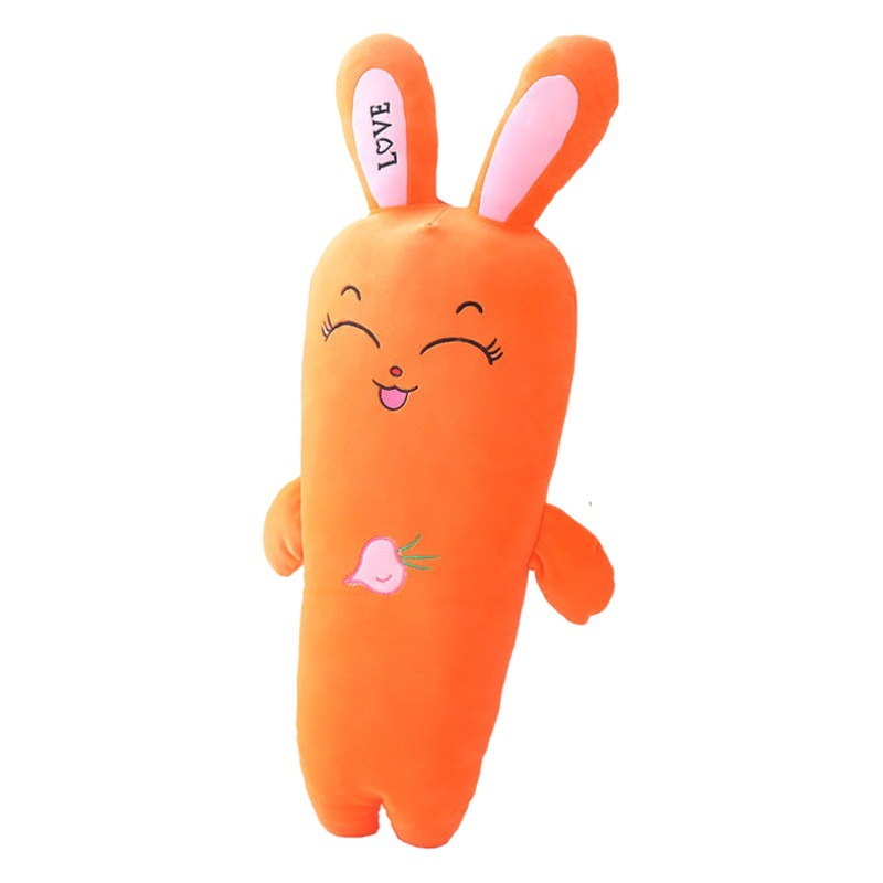 Zanahoria conejo de peluche juguete almohada para dormir lindo regalo cumpleaños niña Ragdoll Doll Muñeca cama