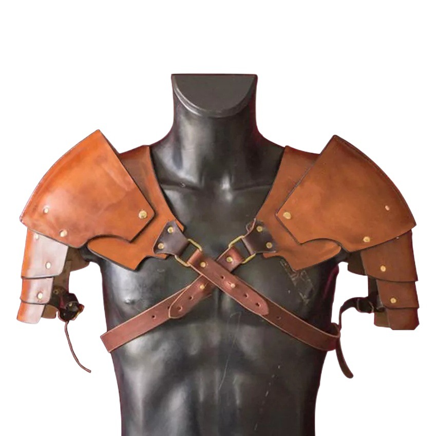 Cross-Border Amazon New Stage Performance Retro Medieval Scandinavian Viking Knight Cosplay Armor Shoulder Pads