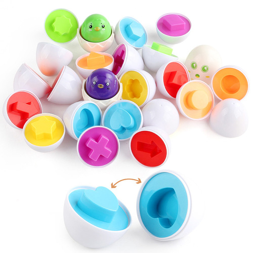 Cross-border new product children's early education smart egg matching gashapon cognitive transportation shape simulation egg toy