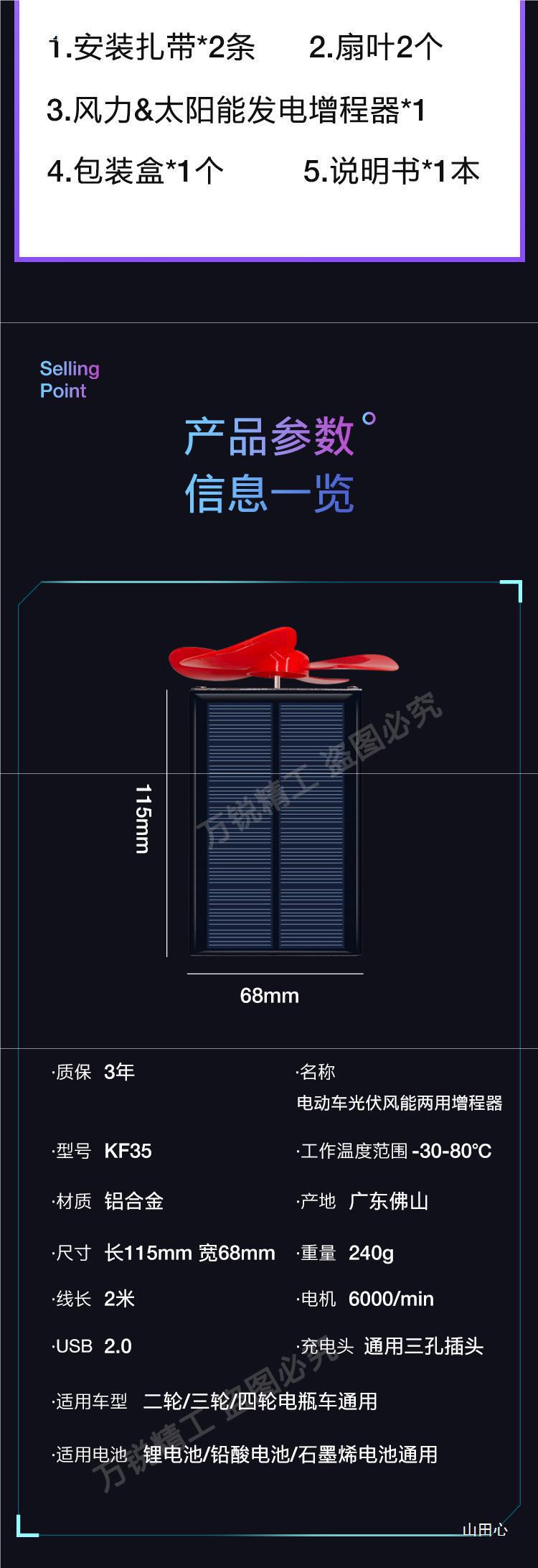 Electric Vehicle Range Extender Wind/Solar Generator Battery Charger