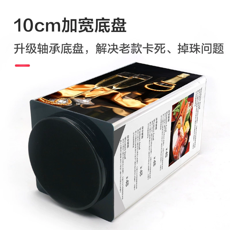 Оптовая четырехсторонняя вращающаяся настольная карта a4 вертикальный бренд Акриловая Карта стол бренд винная карта настольный номерной знак настольная подставка