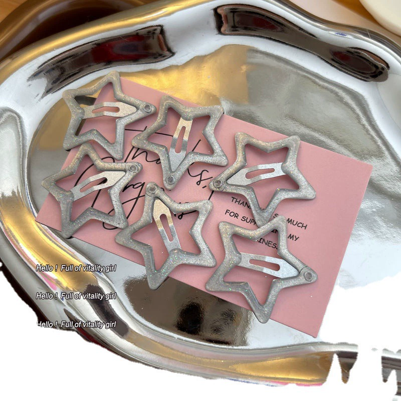 Хочу исследовать тайну галактики с тобой ~ hair clip Star BB сладкие боковые челки заколка для волос