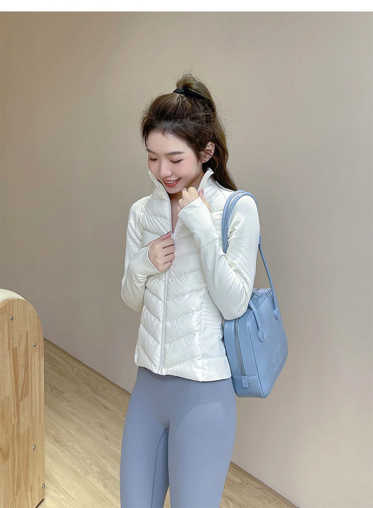 ChicShe Sports Yoga Down Jacket Women Skiing Running Hiking Autumn Winter Lightweight Fitness Inner Layer Windproof Warm Coat_voghion.com