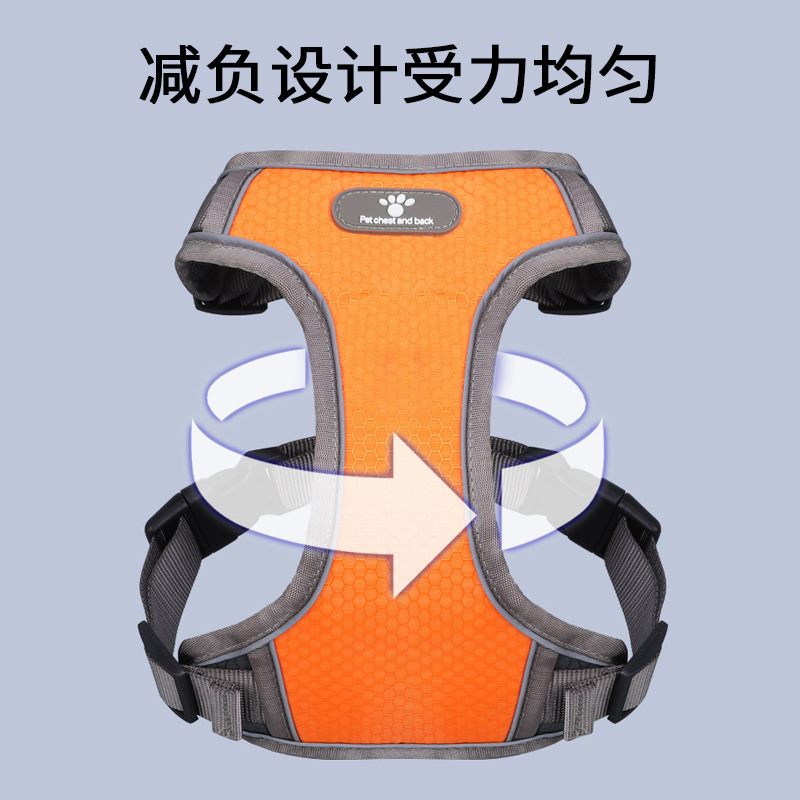 Nueva correa para mascotas transfronteriza anti-escape correa para perro chaleco para mascotas reflectante correa para el pecho del perro al por mayor
