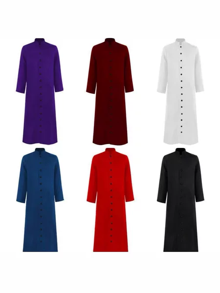 Halloween Cosplay Medieval Monk Robe Priest Long Anime Monk Wizard Church Priest Cos Costume