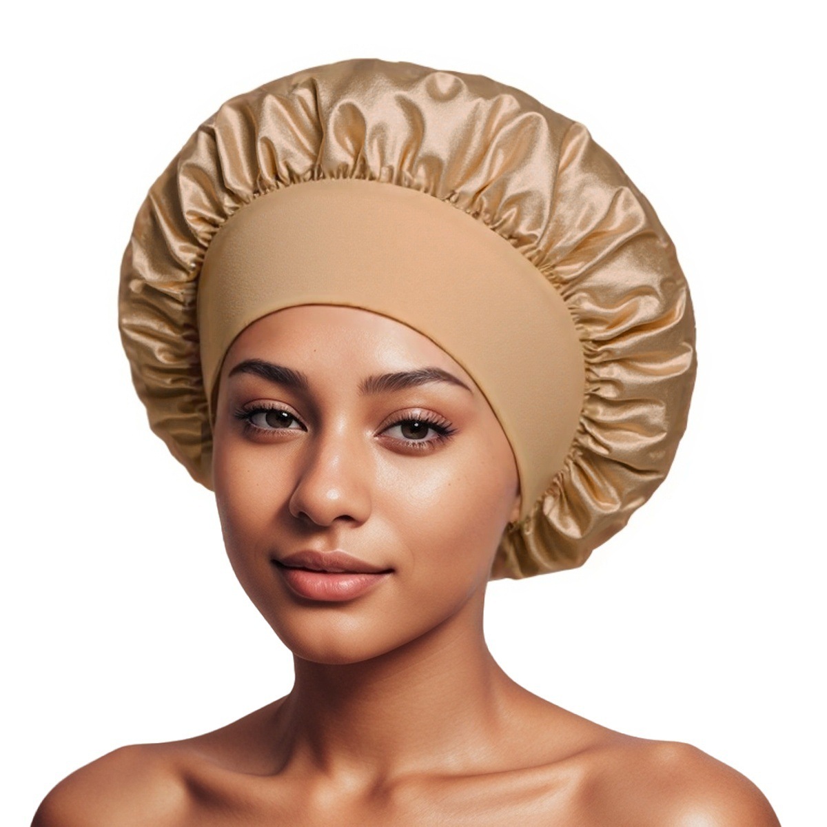 Sombrero de dormir de color elástico de borde ancho transfronterizo de Amazon Sombrero de cuidado del cabello de salón de belleza para mujer Sombrero de quimioterapia de confinamiento
