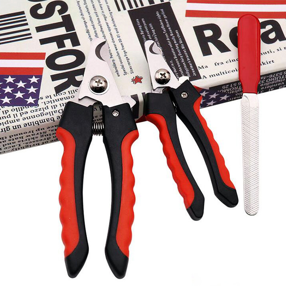 Cortauñas para mascotas, cortauñas de acero inoxidable para perros y gatos con lima, herramientas multifuncionales de limpieza y aseo