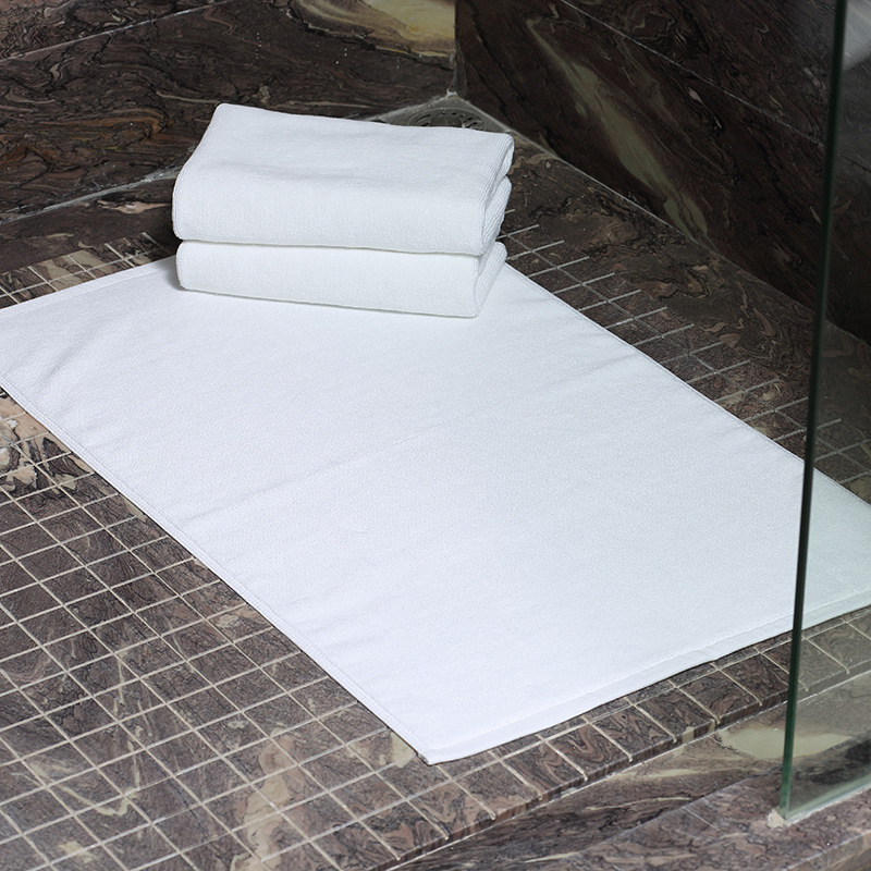All Cotton Hotel Floor Towel 32 Double Strands White Cotton Absorbent Floor Mat Bathroom Thickened Pressed Jacquard Floor Towel All Cotton Hotel Floor Towel 32 Double Strands White Cotton Absorbent Floor Mat Bathroom Thickened Pressed Jacquard Floor Towel