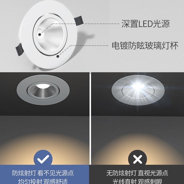 佛山照明（FSL）LED埋め込み式ウォールウォッシャーライト、リビングルーム、廊下、部屋、家庭用天井スポットライト|undefined