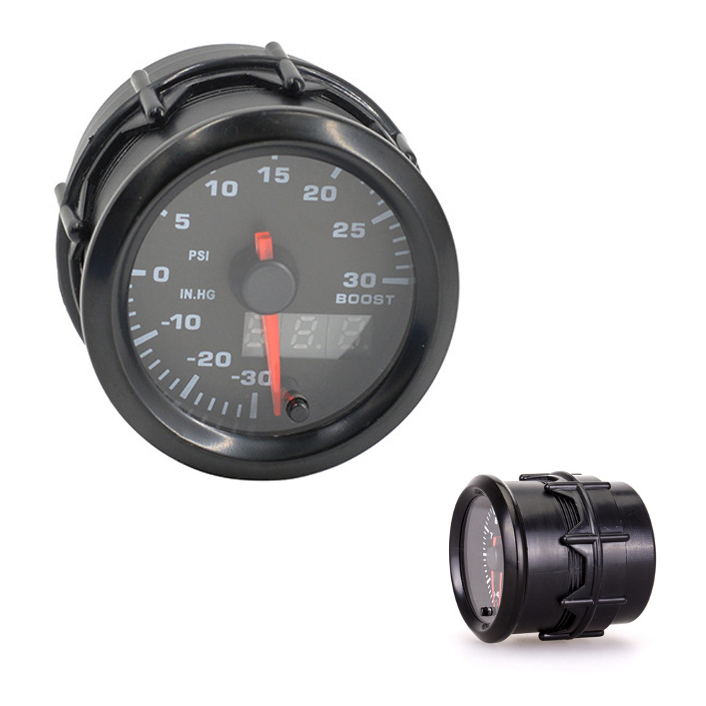 52mm Car Restoration Instrument 12V Colorful Pointer Turbocharger Gauge Psi Car Racing Gauge
